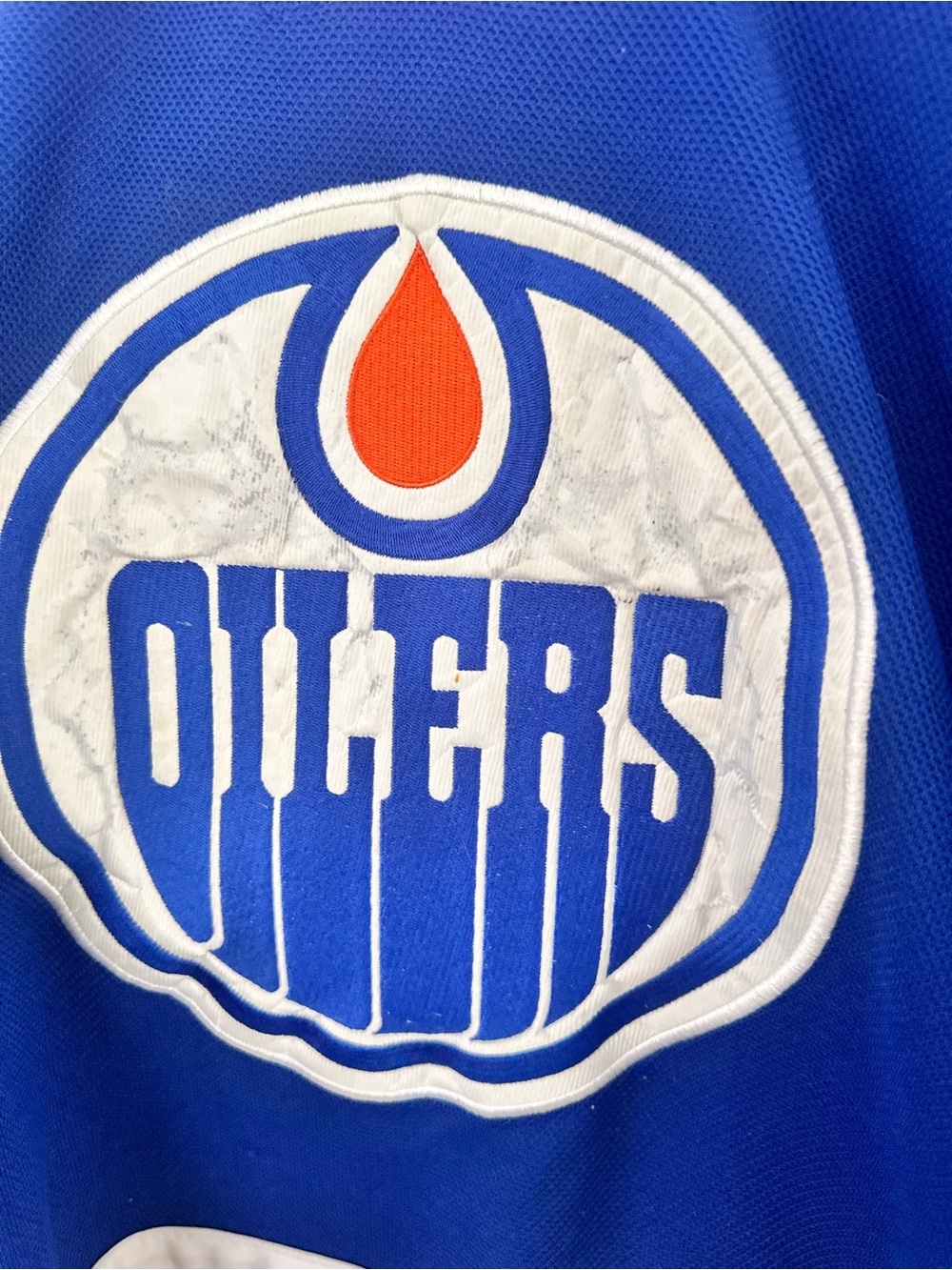 Edmonton Oilers Reebok Blue and Orange Eberle #14 Hockey Jersey - Picture 5 of 14